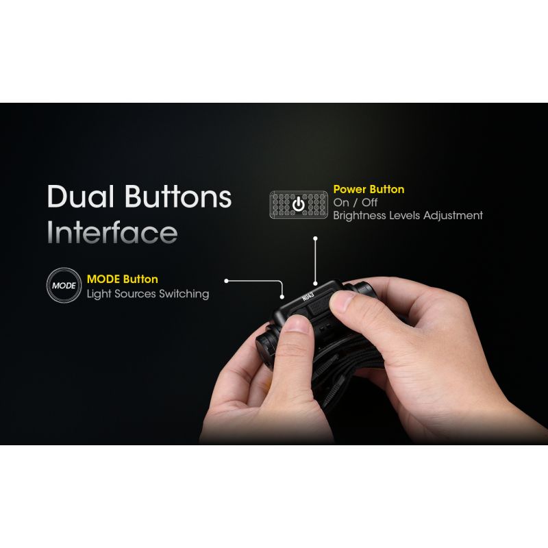 NITECORE NU43 latarka czołowa 1400 lumenów na kemping światło białe i czerwone długi czas działania baterii