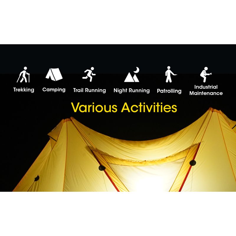 NITECORE NU43 latarka czołowa 1400 lumenów na kemping światło białe i czerwone długi czas działania baterii