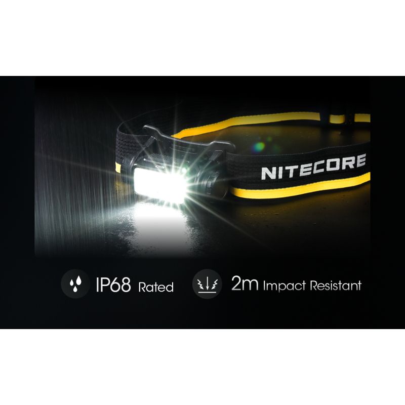 NITECORE NU43 latarka czołowa 1400 lumenów na kemping światło białe i czerwone długi czas działania baterii