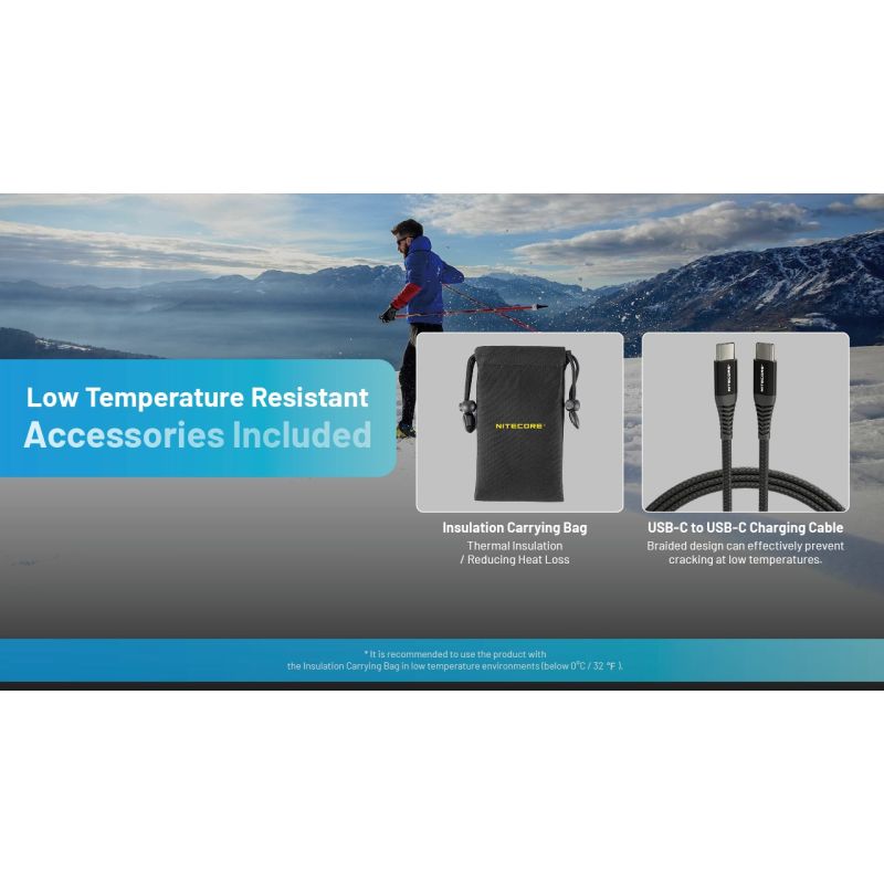 Nitecore Summit 10000 Power Bank | Przenośna Ładowarka na Ekstremalne Mrózy -40°C | Włókno Węglowe