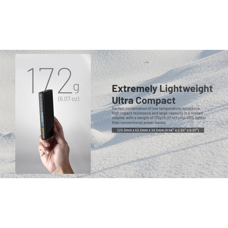 Nitecore Summit 10000 Power Bank | Przenośna Ładowarka na Ekstremalne Mrózy -40°C | Włókno Węglowe