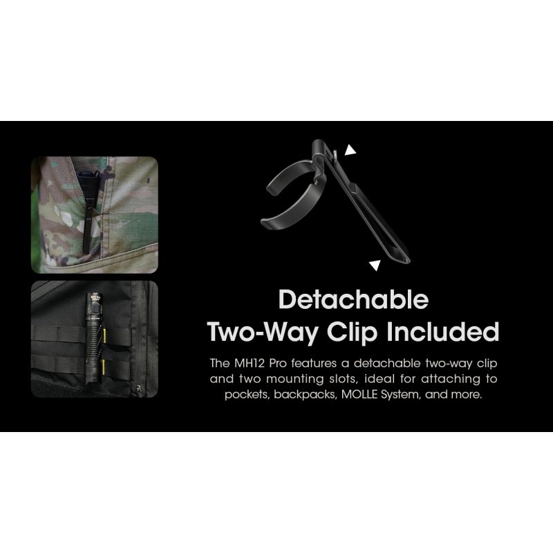 Nitecore MH12 Pro ładowalna latarka USB-C 3300 lumenów wysoka jasność idealna na nocne wędrówki i przygody