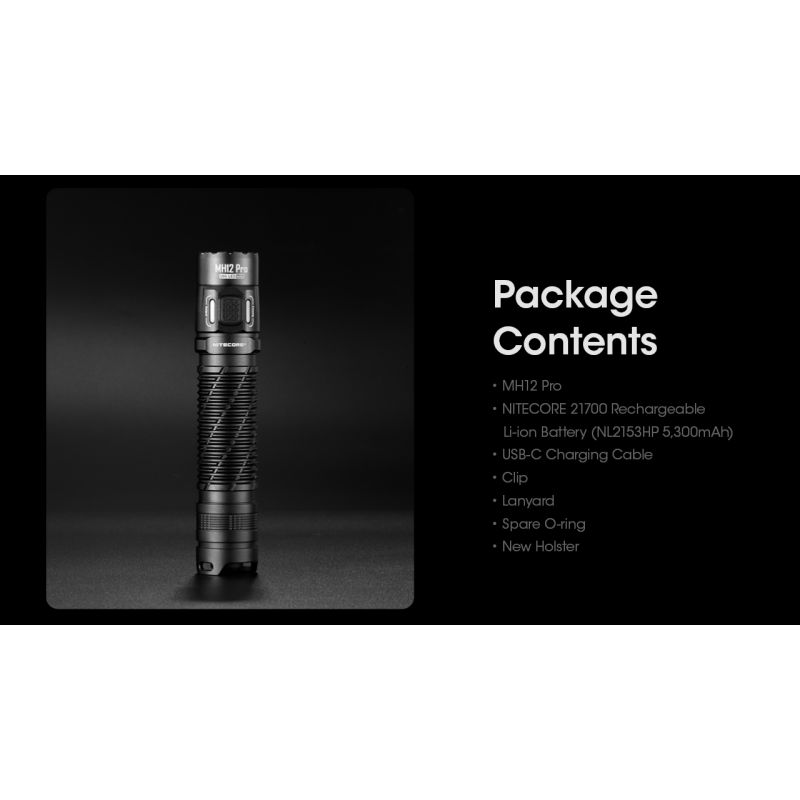 Nitecore MH12 Pro ładowalna latarka USB-C 3300 lumenów wysoka jasność idealna na nocne wędrówki i przygody