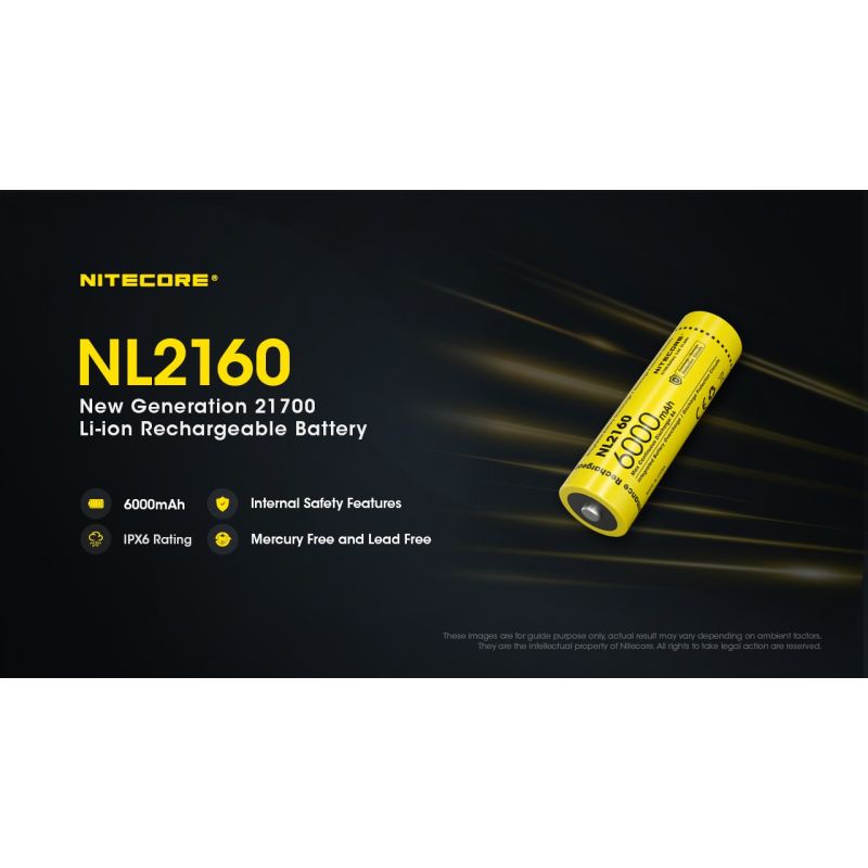 NITECORE NL2160 6000mAh 3.6V 21700 Li-Ion akumulator do urządzeń o wysokiej pojemności i niezawodności