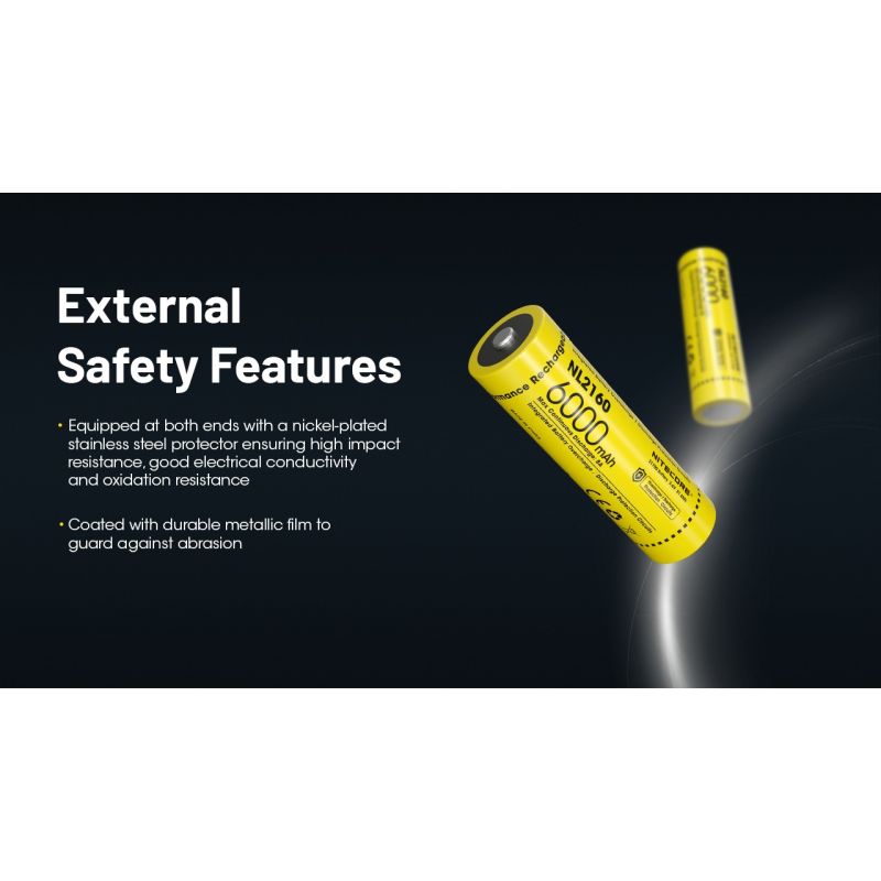 NITECORE NL2160 6000mAh 3.6V 21700 Li-Ion akumulator do urządzeń o wysokiej pojemności i niezawodności