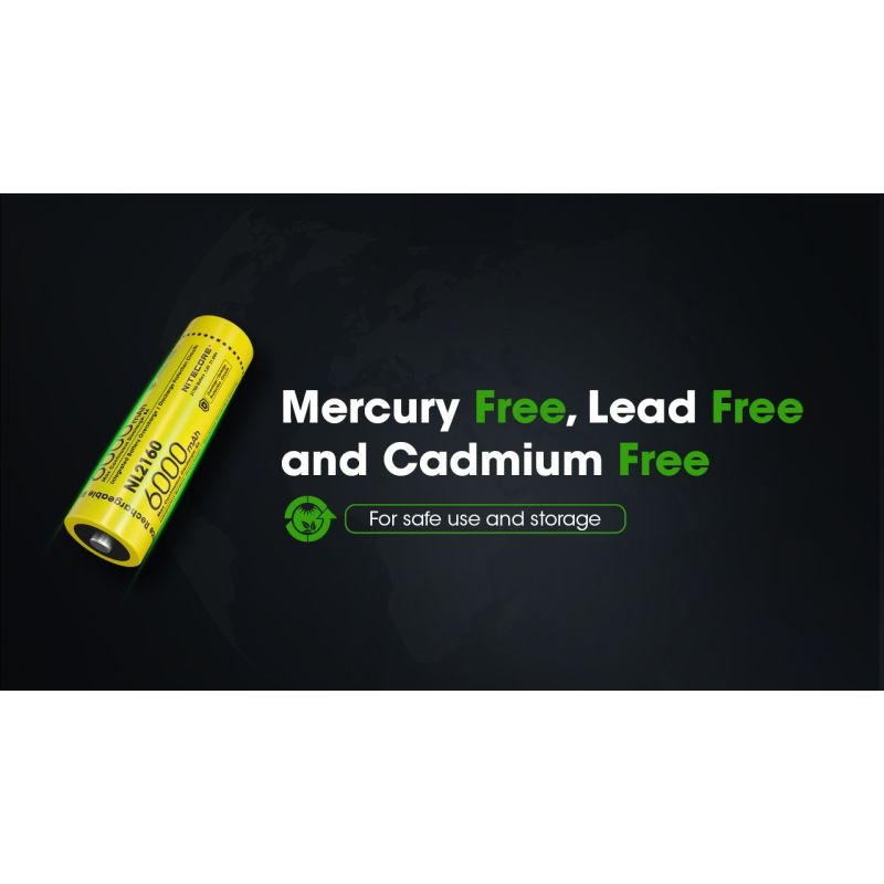 NITECORE NL2160 6000mAh 3.6V 21700 Li-Ion akumulator do urządzeń o wysokiej pojemności i niezawodności