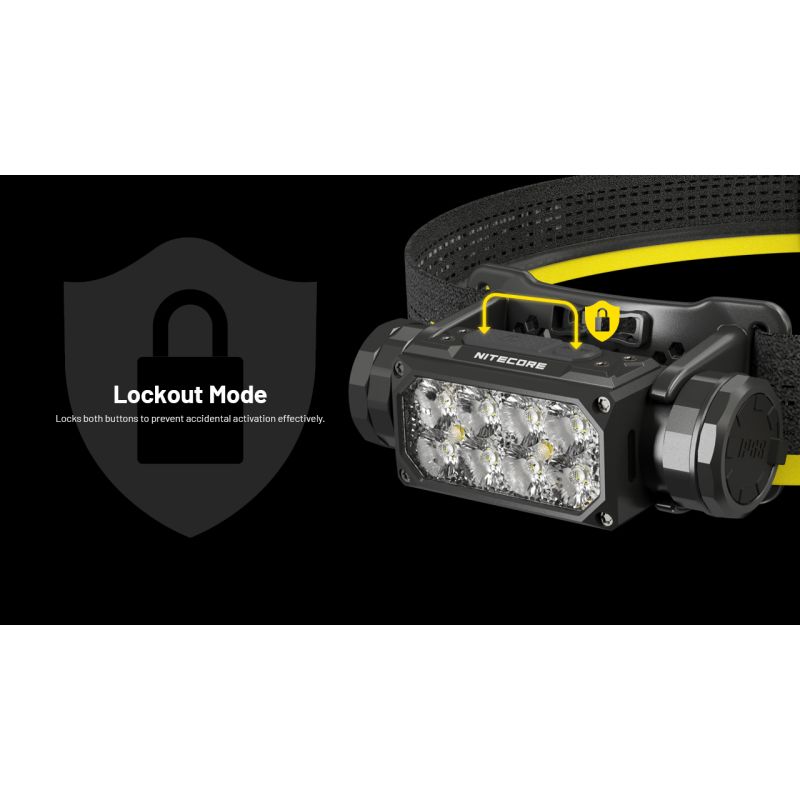 NITECORE HC65 UHE latarka czołowa 2000 lumenów ładowanie USB-C oświetlenie outdoorowe wspinaczka turystyka