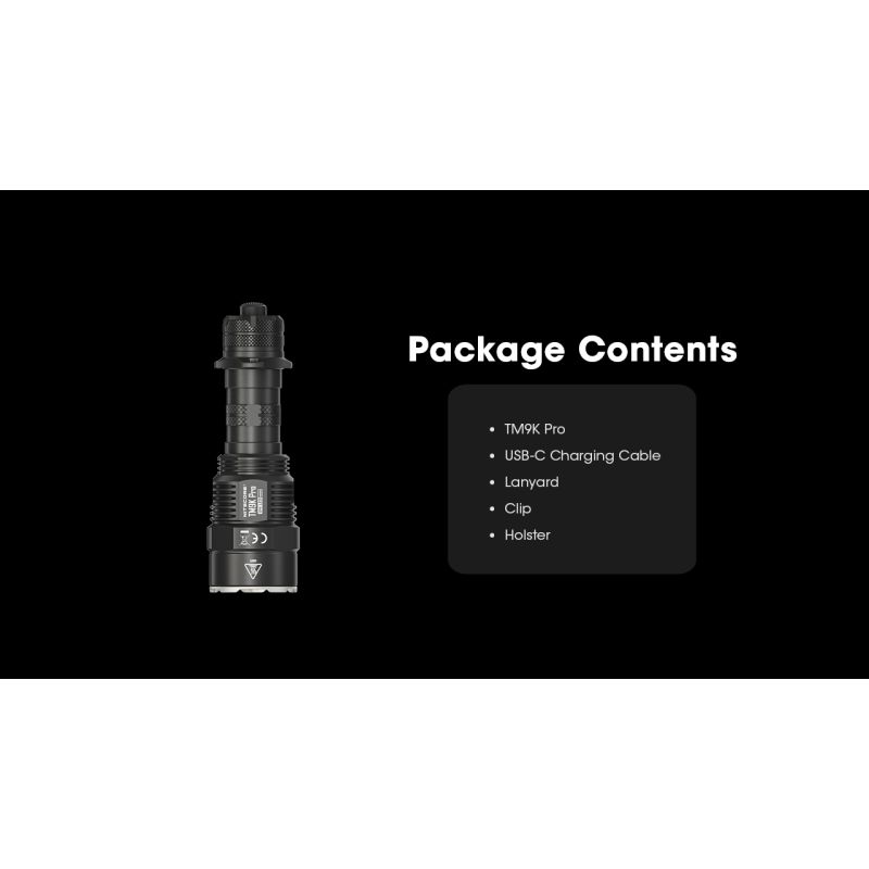 Latarka Nitecore TM9K PRO 9900 lumenów latarka wysokiej wydajności USB-C ładowanie zasięg 510 metrów