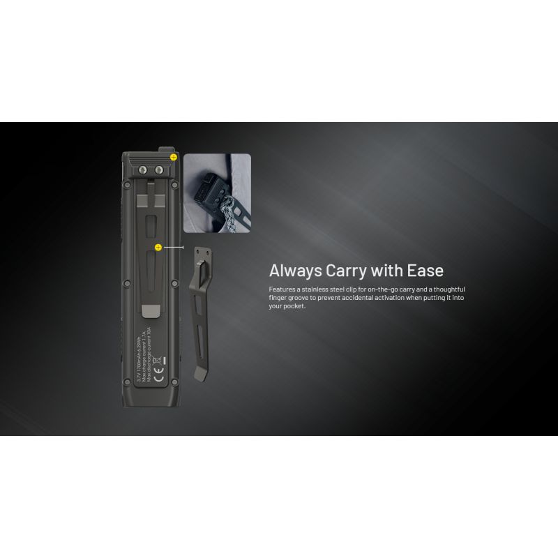 Ładowalna latarka USB-C NITECORE EDC27 UHi 3100 lumenów kompaktowa lekka latarka outdoorowa wysokiej jasności