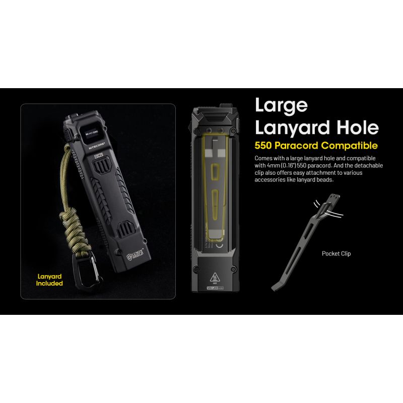 Latarka EDC NITECORE EDC29 6500 Lumenów USB-C Kompaktowa o Wysokiej Jasności Profesjonalna Latarka EDC