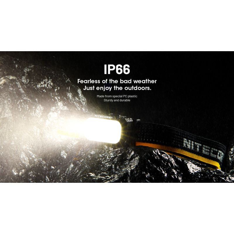 Lekka latarka czołowa NITECORE NU25 MCT 400 lumenów USB-C światło czerwone idealna do sprzętu kempingowego