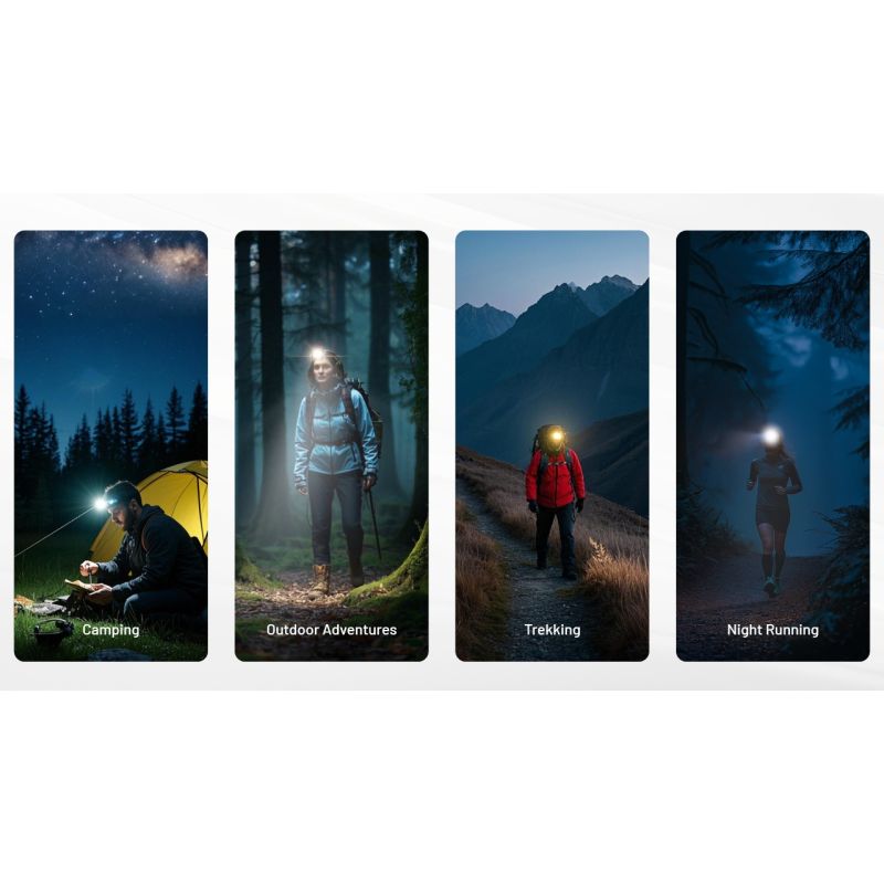 NITECORE NU25 latarka czołowa 400 lumenów USB-C lekka akumulator outdoor bieganie na orientację biwak