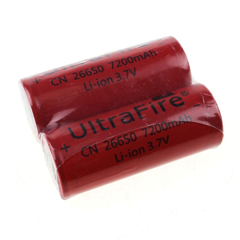Akumulator UltraFire CN 26650 3.7V 7200mAh wysokiej pojemności do latarek długotrwały i wielokrotnego użytku