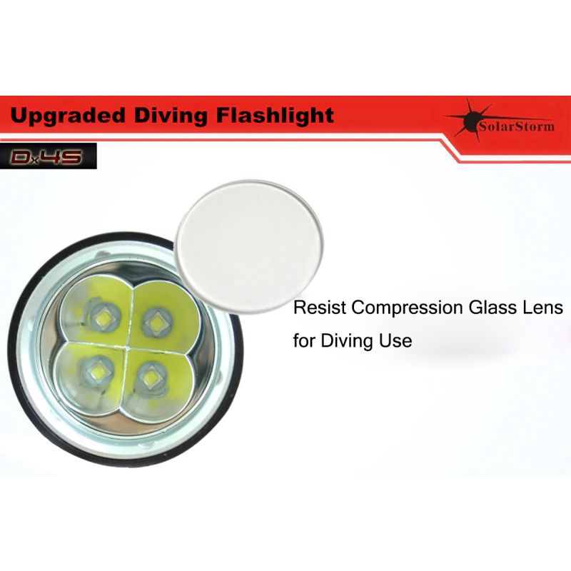 Solarstorm DX4S podwodna latarka LED 4xU2 3000 lumenów IPX8 niezawodne oświetlenie do nurkowania na koralowcach