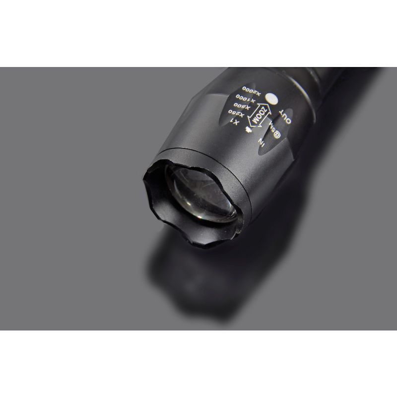 Ultrafire A100 Latarka LED 1800 Lumenów Zoomowalna T6 Trwała i Kompaktowa z 5 Trybami Soczewka Konwekcyjna