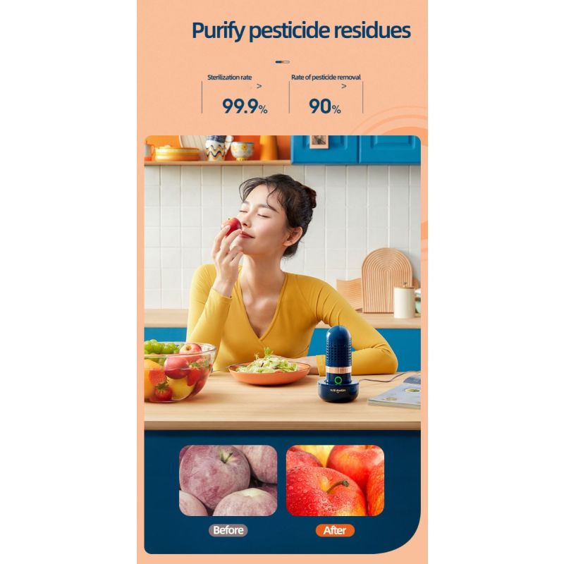 Donlim Dezynfekcja Warzywa Ozonizator Bezpieczne Posiłki Intuicyjny Design Akumulator do Kuchni