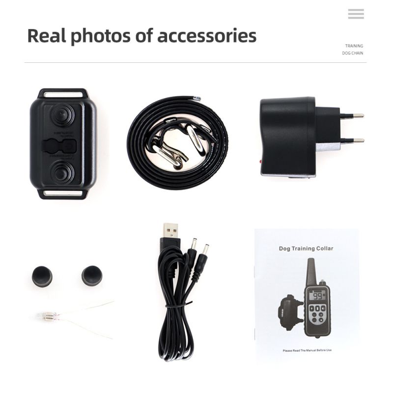 Obroża treningowa dla psów IP7 wodoodporna z regulowanymi poziomami pilot dla zwierząt tryb wibracji i wstrząsu