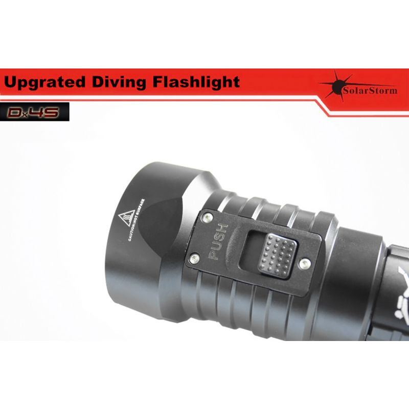 Solarstorm DX4S podwodna latarka LED 4xU2 3000 lumenów IPX8 niezawodne oświetlenie do nurkowania na koralowcach