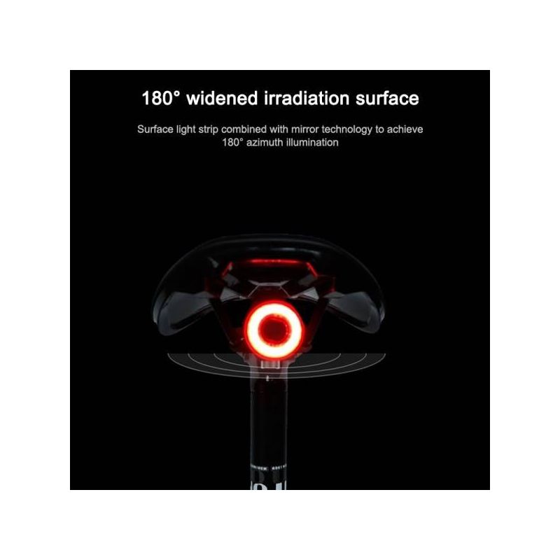 MEROCA MX2 inteligentny czujnik światła hamulca LED COB aluminiowy rower górski IPx6 USB bezpieczeństwo nocą