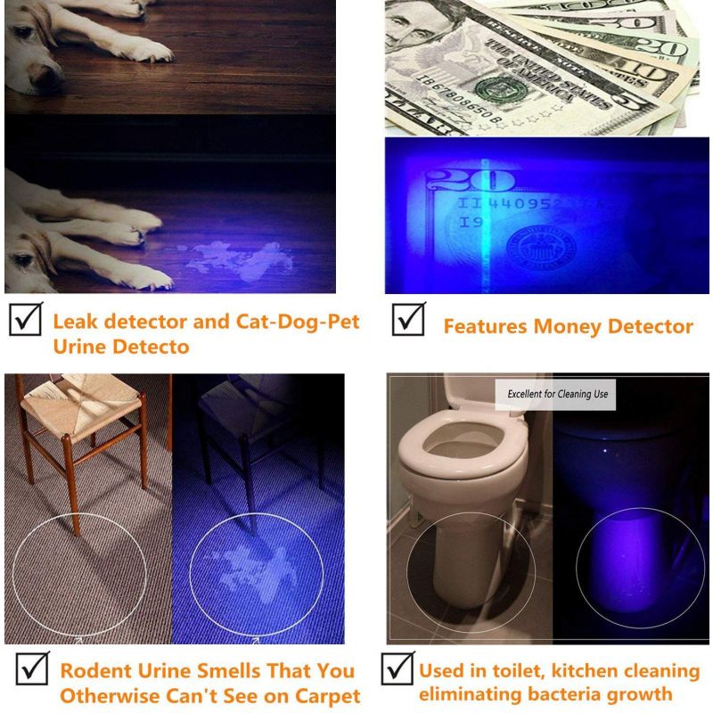 Ultrafire WF-502B.2 Latarka UV 395NM Trwała i Kompaktowa do Detekcji Plam Zwierząt i Inspekcji DIY