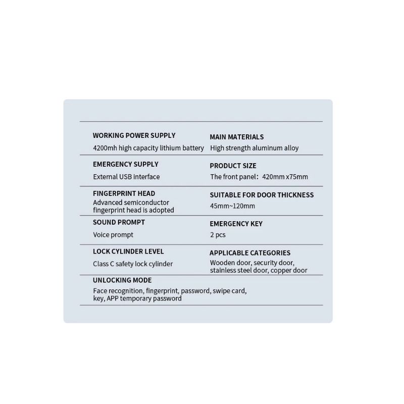 Inteligentny zamek 3D z kamerą bezpieczeństwa sześć metod odblokowywania ochrona domu nowoczesna wygoda