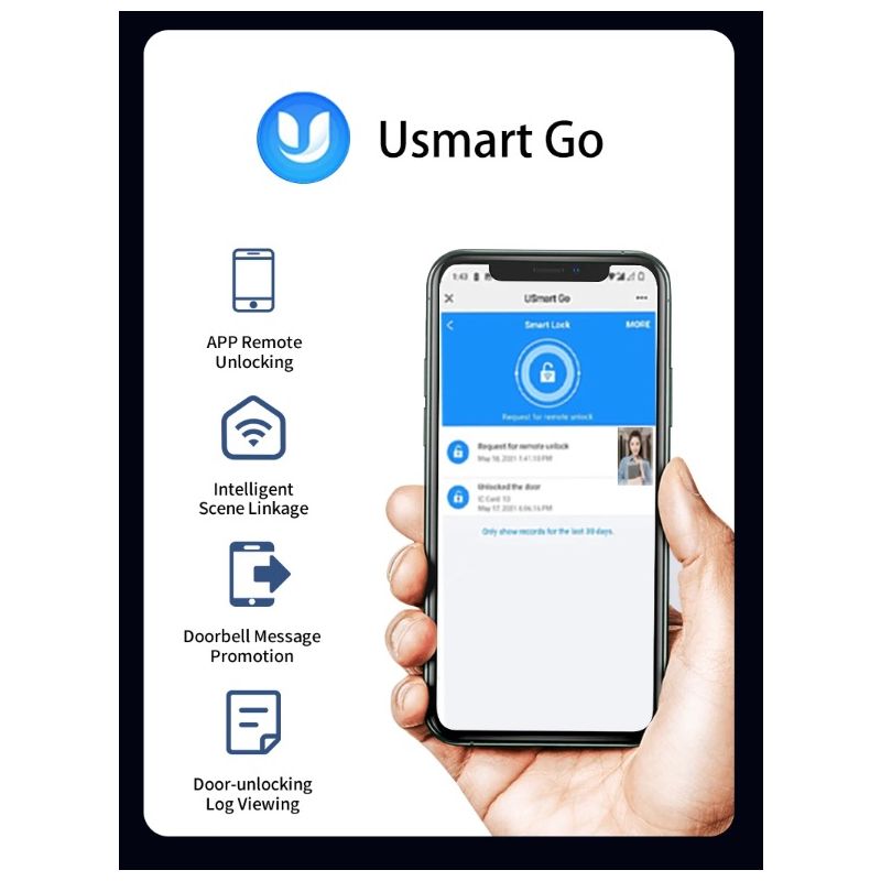 Inteligentny zamek 3D z kamerą bezpieczeństwa sześć metod odblokowywania ochrona domu nowoczesna wygoda