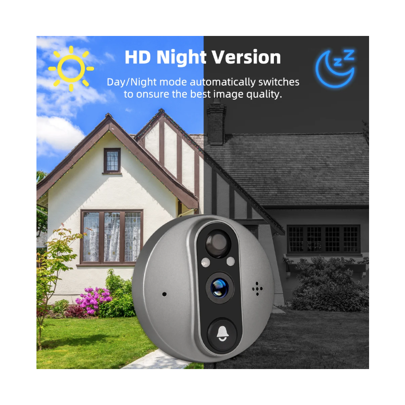 Tuya Smart 1080P WiFi wizjer kamera wideo z czujnikiem ruchu PIR noktowizor kąt widzenia 120 stopni bezpieczeństwo