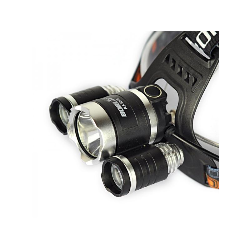 Czołówka Boruit RJ-3000 reflektor LED światło białe T6 sprzęt przygodowy jasność 1000 lumenów różnorodne tryby