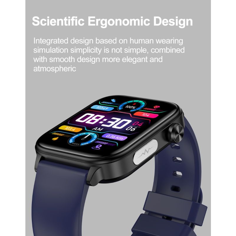 ET570 Inteligentny Zegarek Glukozy we Krwi EKG Tętna Ciśnienia Krwi Smartwatch