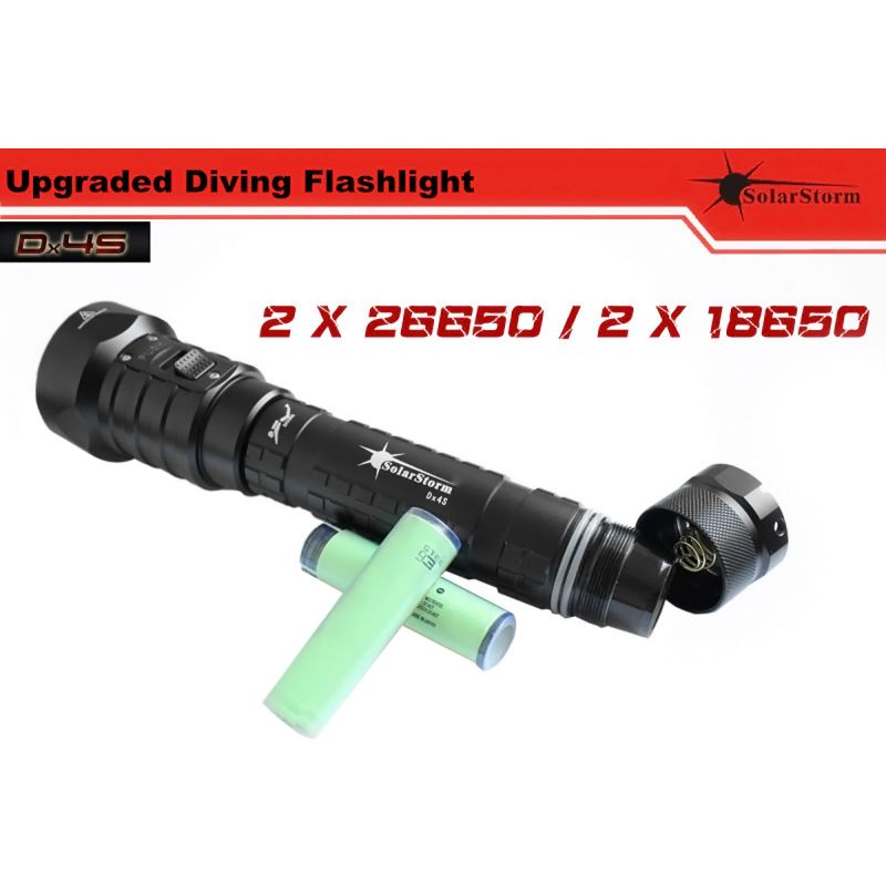 Solarstorm DX4S podwodna latarka LED 4xU2 3000 lumenów IPX8 niezawodne oświetlenie do nurkowania na koralowcach