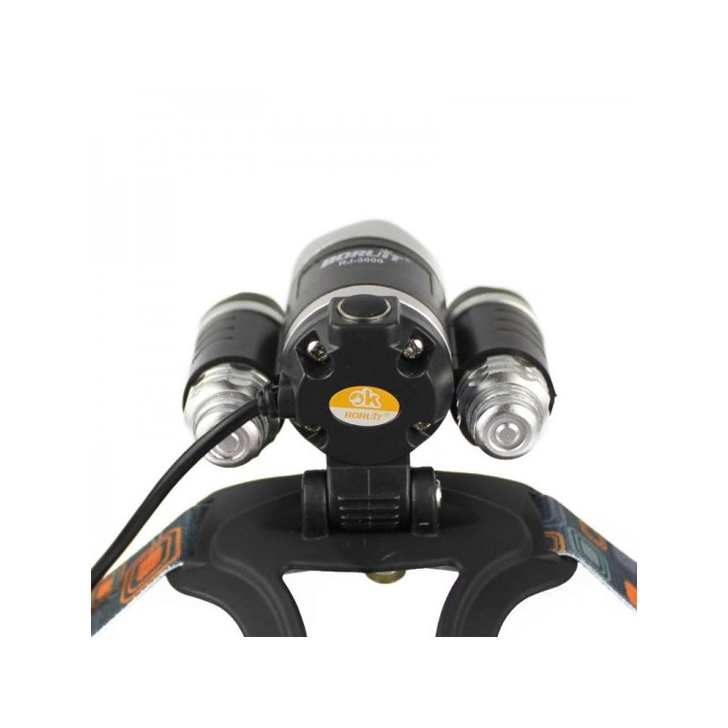 Czołówka Boruit RJ-3000 reflektor LED światło białe T6 sprzęt przygodowy jasność 1000 lumenów różnorodne tryby