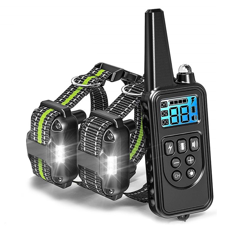 Elektryczna obroża dla psa z wyświetlaczem LCD wodoodporna zdalna kontrola szkoleniowa obroża treningowa