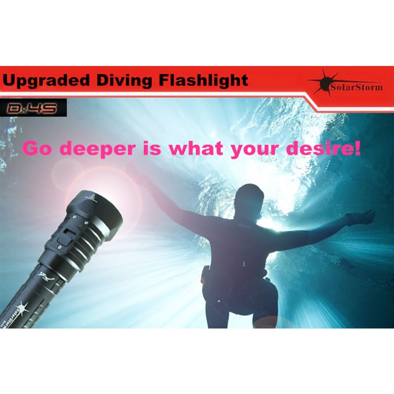 Solarstorm DX4S podwodna latarka LED 4xU2 3000 lumenów IPX8 niezawodne oświetlenie do nurkowania na koralowcach