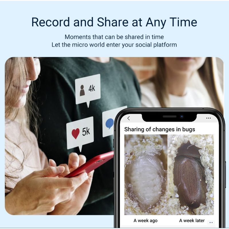 Obiektyw Mikroskopowy APEXEL 200X do Smartfonów z Mobilną Lampą LED i Wysokiej Jakości Obrazami Dla iPhone Samsung