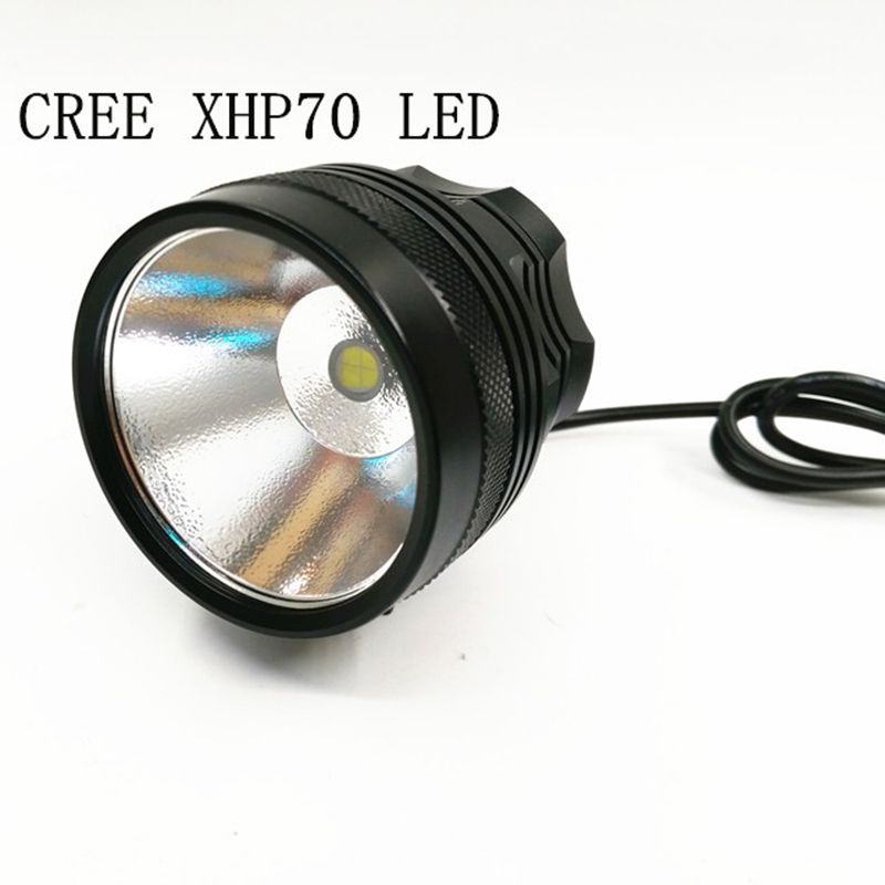 Reflektor rowerowy LED XHP70 3500 lumenów z baterią i ładowarką wysoka jasność bezpieczeństwo jazda nocna