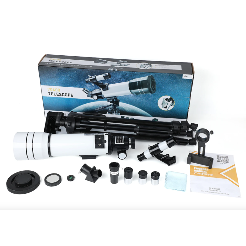 Teleskop dla dzieci Bossdun 333X do obserwacji księżyca gwiazd i głębokiej przestrzeni z dużą średnicą obiektywu