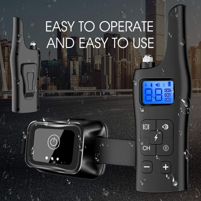 Nowy elektroniczny kolnierz szkoleniowy dla psów 800m z pilotem 3 tryby zdalne sterowanie i szybkie ładowanie