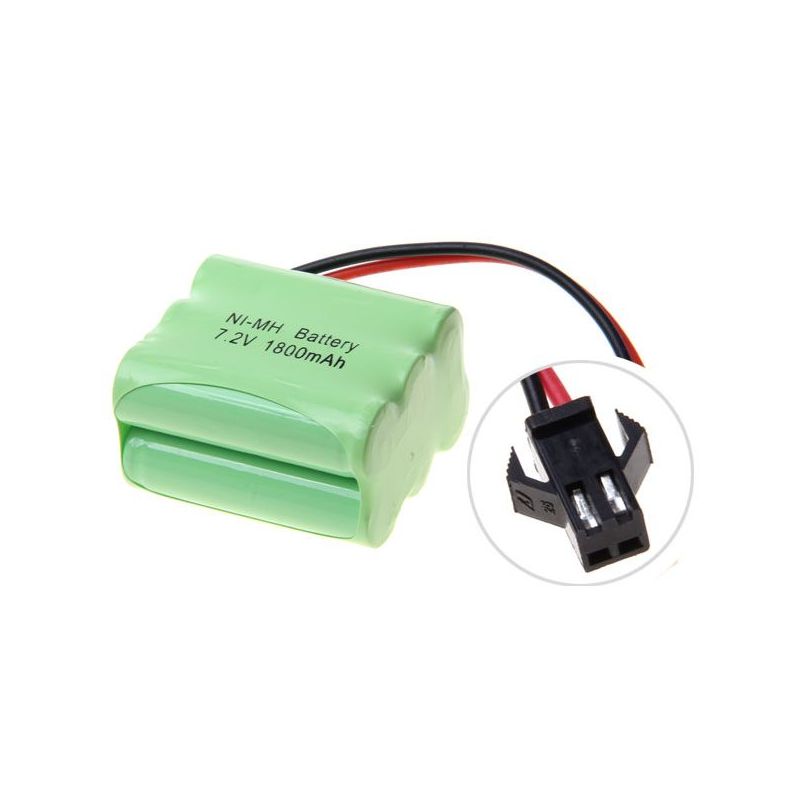 Ekologiczny Akumulator Ni-MH 7.2V AA 1800mAh z Wtyczką SM Duża Pojemność dla Samochodów-Zabawek i Modele Samolotów