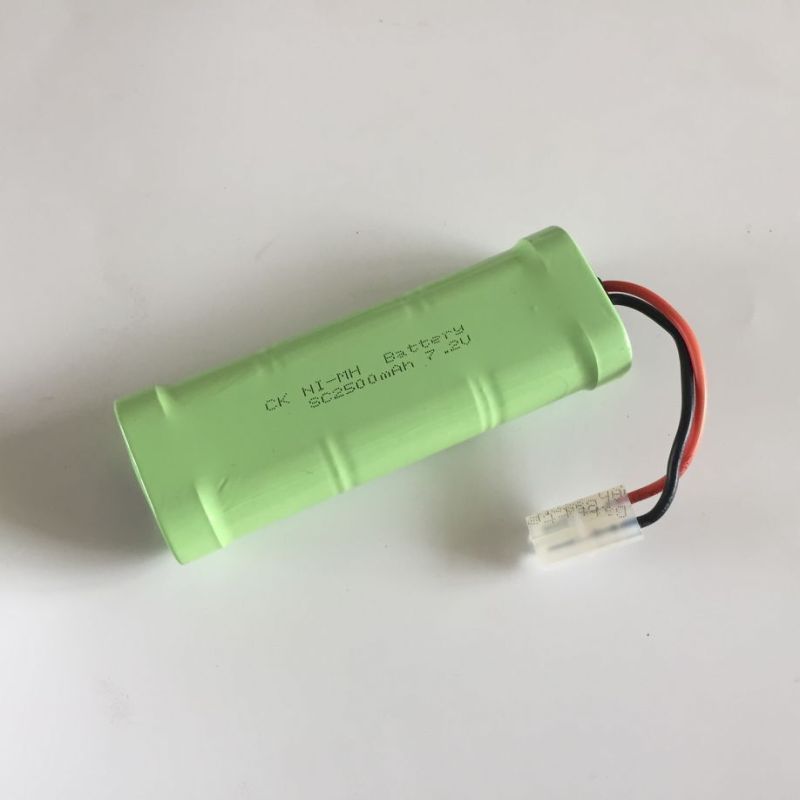 Akumulator 7.2V SC 2500mAh Ni-MH brak efektu pamięci eco-friendly do pojazdów zdalnie sterowanych i elektroniki domowej