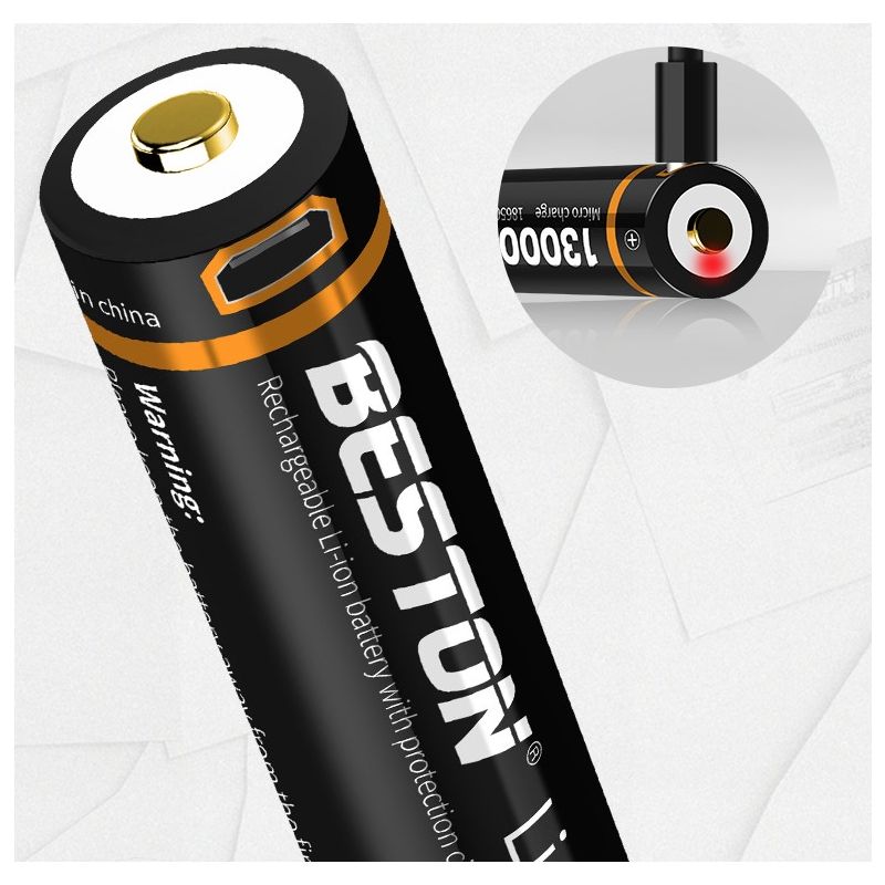 BESTON 18650 3,7 V 3500 mAh akumulator litowy Micro USB długotrwałe zasilanie dla urządzeń mobilnych i DIY