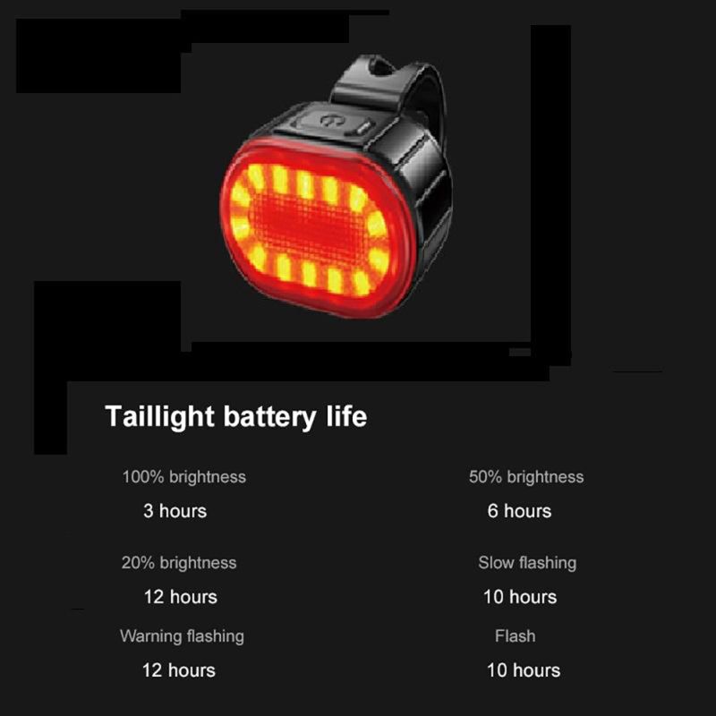 Akumulatorowa biała przednia i czerwona tylna USB lampka rowerowa wodoodporna dla bezpieczeństwa na rowerze