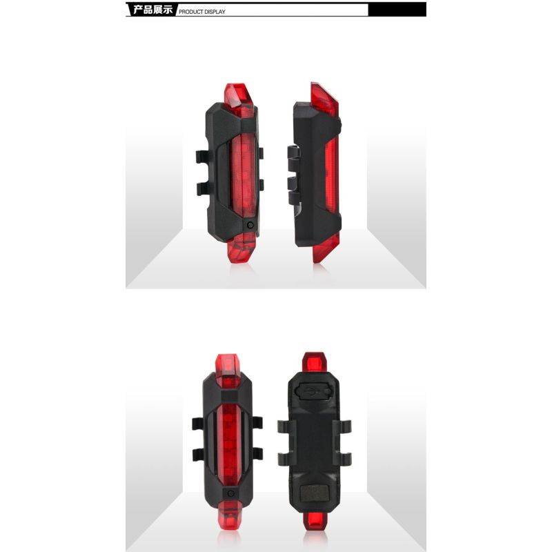 Przenośny USB akumulator LED tylne światło rowerowe wodoodporne z nowoczesnymi trybami migania łatwy montaż