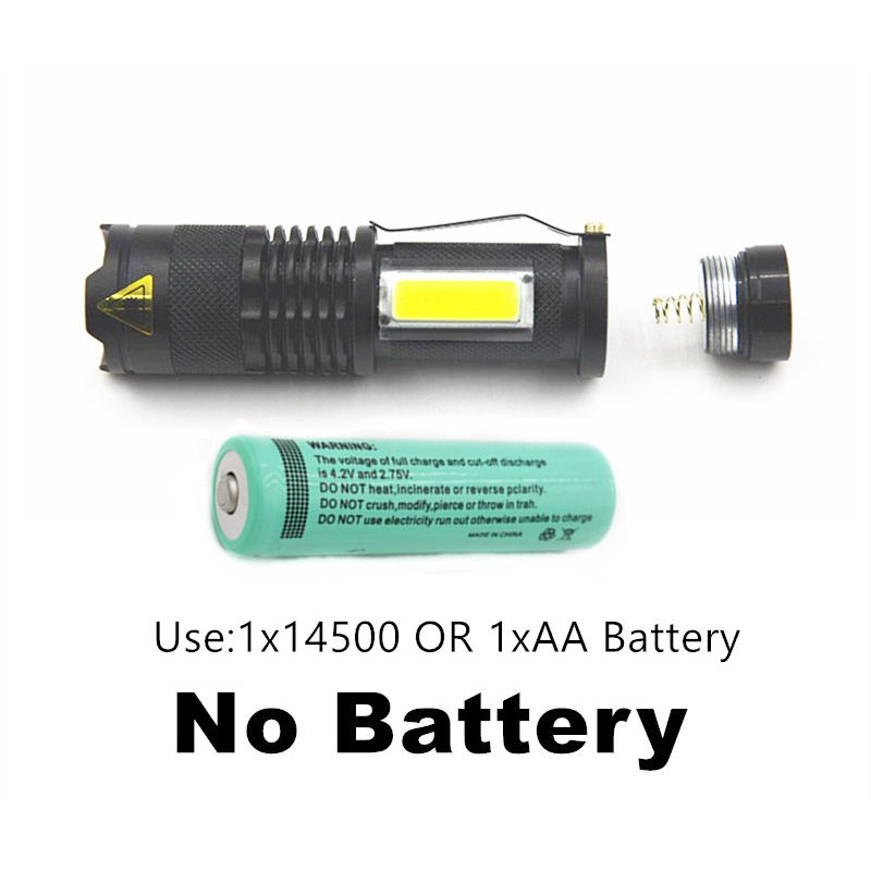 Latarka SK68 XML-Q5 COB LED przenośna kompaktowa latarka na kemping i przygody outdoorowe