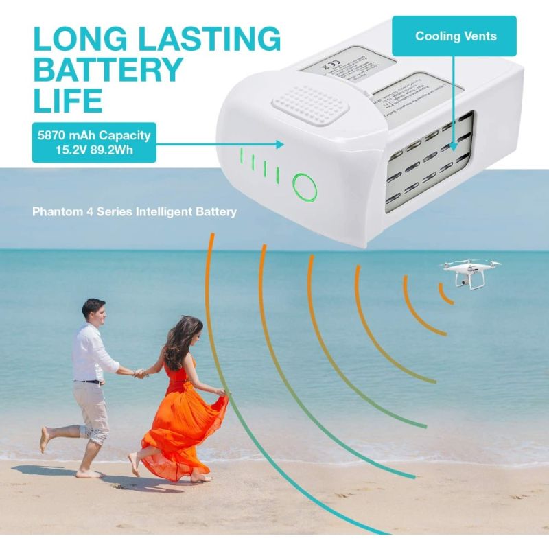 Akumulator DJI Phantom 4 15,2 V 5870 mAh LiPo Niezawodna Bateria RC Dronów do Fotog. Lotniczej Wydłużony Lot