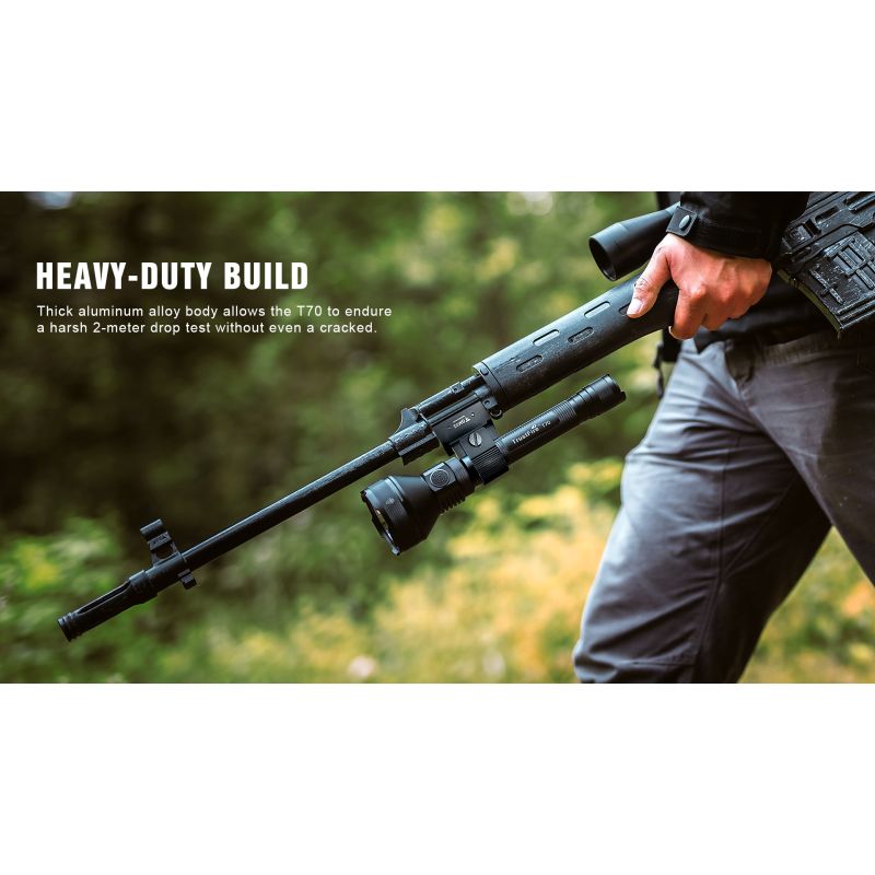 Latarka LED Trustfire T70 Kit XHP35 HI 2300 lumenów daleki zasięg 1000 metrów sprzęt outdoorowy