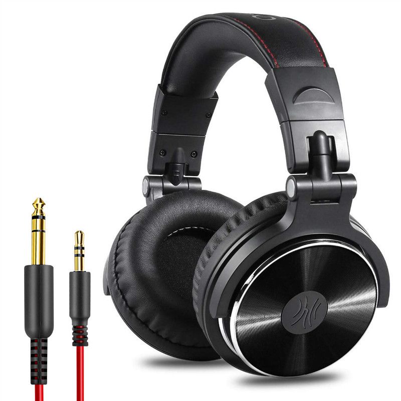 Oneodio Pro-10 przewodowe słuchawki DJ z mikrofonem składana konstrukcja czarne HiFi monitor audiofilskie