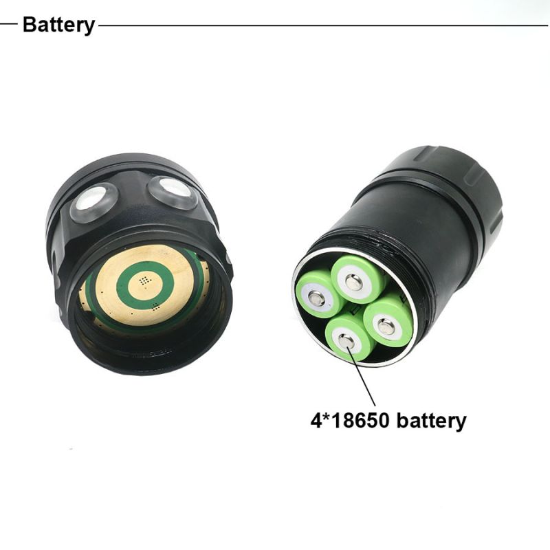 Wielofunkcyjna latarka LED UV do nurkowania QH14/QH27 18000-20000 lumenów trwała do eksploracji podwodnej