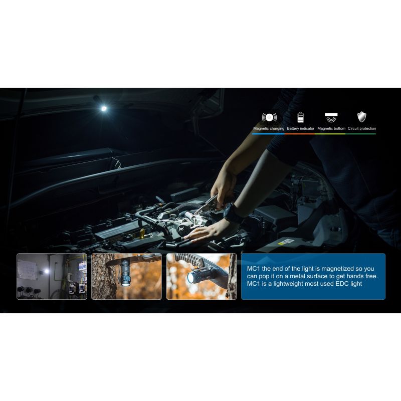 TrustFire MC1 Baton XP-L HI kompaktowa latarka LED 1000 lumenów magnetyczne ładowanie codzienne noszenie