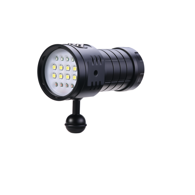 Podwodna latarka C16 LED 100M wodoodporna lampa do fotografii podwodnej idealna na przygody nurkowe
