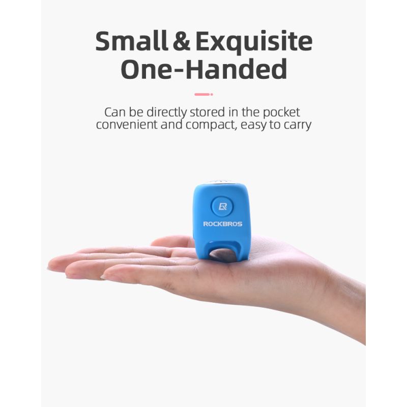 Elektryczny dzwonek rowerowy ROCKBROS 110 dB deszczoodporna personalizacja roweru bezpieczeństwo MTB